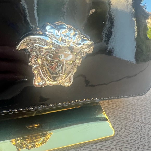 Versace Black Crossbody Bag with Gold Medusa Accent - Picture 5 of 8